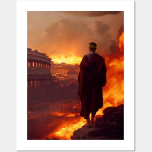 Emperor Nero watch Rome burn Posters and Art
